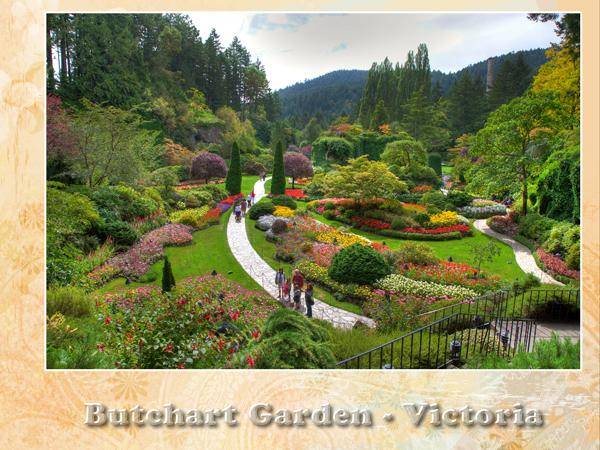butchart garden victoria با مجری مستقیم تور کانادا BestCanadatours.com