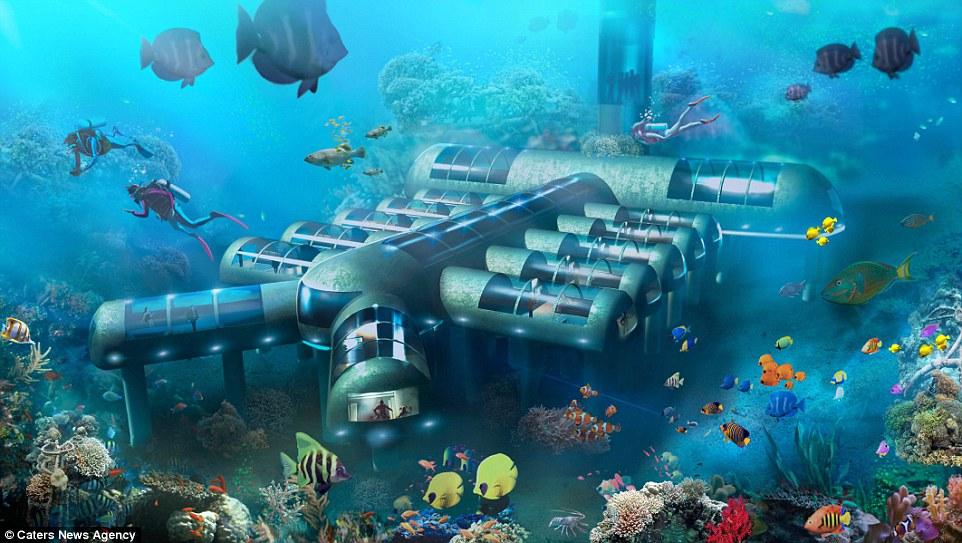 هتل های آینده احتمالا در جایی غیر از روی زمین، مثلا در زیر دریا خواهند بود